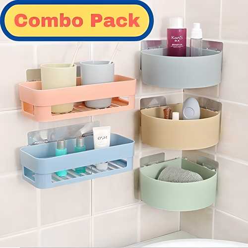 Triangle Wall Mount Storage Basket  Combo Pack